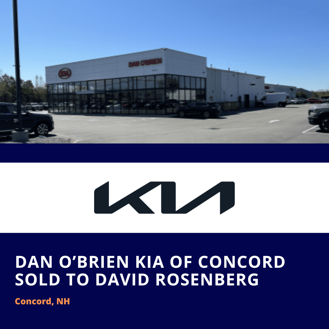 Dan O'Brien Kia of Concord Sold to David Rosenberg